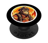 Firefighter Monkey PopSockets Adhesive PopGrip