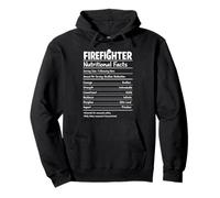 Firefighter Nutritional Facts Courage fireman Hero Humor Pullover Hoodie