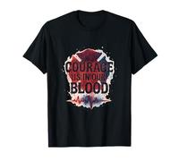 Firefighter Pride Courage Is In Our Blood Design T-Shirt
