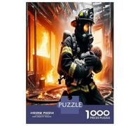Firefighter Save Baby 1000 Piece Jigsaw Puzzle Set Heroic Fire Compassion Premium Jigsaw Puzzle Sturdy Cardboard DIY Fun Challenging Family Game Beautiful Decor Adults Kids Begin