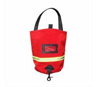 Firefighter SCBA Mask Bag Compatible with Scott MSA Drager - Fire Rescue Gear Pouch with Reflective Trim and Snap Hook, 14"×14", 10 Packs