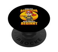 Firefighter Schoolkid Finally My School Mission Begins PopSockets Adhesive PopGrip