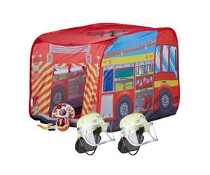 Firefighter set Pop-up fire tent Colourful foldable play tent Yellow