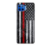 Firefighter Thin Red Line American Flag Case Cover For Motorola Moto G 5G Plus