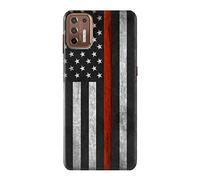 Firefighter Thin Red Line Flag Case Cover For Motorola Moto G9 Plus