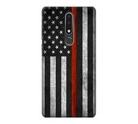 Firefighter Thin Red Line Flag Case Cover For Nokia 3.1 plus