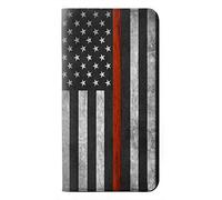Firefighter Thin Red Line Flag PU Leather Flip Case Cover For OnePlus Nord