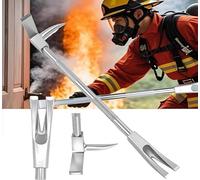 Firefighter Tool for Forced Penetration, Crowbar with Axes Head and Spike Fork, Emergency Rescue and Demolition Equipment