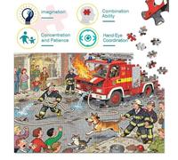Firefighter Training Day Wooden Jigsaw Puzzle Waterproof 1000 Piece Puzzles for Adults Gifts Challenging And Brainteasing Games