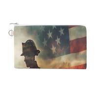 Firefighter U.S. Flag Portable Coin Purse Pouch Funny Zero Wallet with Zipper Lightweight Organizer Bags for Women Men