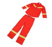 Firefighter Uniform, Firefighter Rescue Suit, Windproof Split Type for Welding and Fighting (M (170cm))