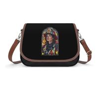 Firefighter Woman Leather Crossbody Bags for Women Slouchy Printed Shoulder Handbag with Adjustable Strap