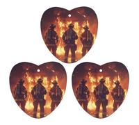 Firefighters And Fires Car Air Freshener 3-pack Aromatherapy Tablets Hanging Scented Cards for Rooms Bathrooms Wardrobe Love form