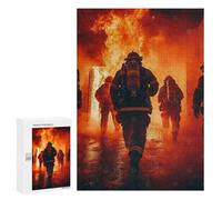 Firefighters Entering Blaz - Wooden Jigsaw Puzzle for Adults, 300 PCS, Winter Gift, for Screen-Free Relaxation at Home