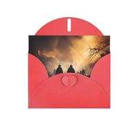 Firefighters fighting fires Greeting card, blank interior, suitable for occasions such as Valentine's Day and wedding anniversaries.