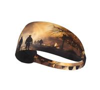 Firefighters Fighting Fires Outdoor Sports Sweat-Absorbing Headband, Fitness Sports Yoga Cycling Headband, Sports Elastic Headband,