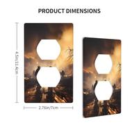 Firefighters Fighting Fires Printed Wall Plate PC Material Impact Resistant UK Standard Heat Resistant Residential Commercial