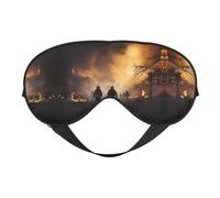 Firefighters Fighting Fires Soft Eye Mask Covers Blackout Sleeping Eye Mask with Elastic Strap/Headband for Men Women, Travel, Nap
