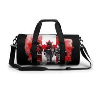 Firefighters Fireman Canada Flag Gym Duffel Bag Sports Shoulder Backpack Travel Weekender Handbag for Men Women