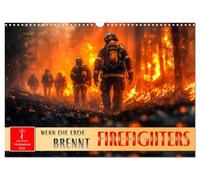 Firefighters - when the earth burns UK-Version (Wall Calendar 2026 DIN A3 Landscape), CALVENDO 12 Month Wall Calendar