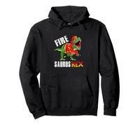 Firefighting Dinosaur Fire Saurus Rex Firefighters Pullover Hoodie
