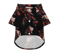 Firefightman English Flag Summer Hawaiian Dog Shirt Breathable Pet T-Shirts for Small Medium Large Dogs Cats