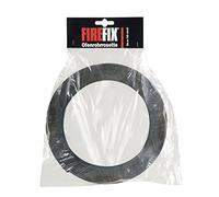 FIREFIX 1760 Stove Pipe Rosette for 2 mm Thick Stove Pipes/Flue Pipes in 120-135 mm Diameter for Stoves and Fire Pits Senotherm Black Adjustable