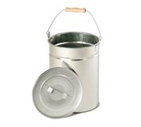 Firefix 2088 Multi-Purpose Bucket Capacity Approx. 14 litres with Lid and Wooden Handle, Galvanised Sheet Steel 250 x 300 mm (Diameter x H)