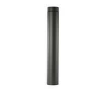 FIREFIX R130/1 2mm Thick Steel Stove Pipe 130mm Diameter for Stoves and Fireplaces Senotherm Black 1000mm Long