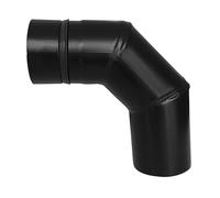 FIREFIX RES80/B90 Pellet Stove Pipe Elbow 80mm Stainless Steel Black 90 Degree