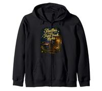 Fireflies and Front Porch Nights Summer Rustic Living Cozy Zip Hoodie