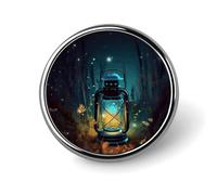 Fireflies And Lantern Badge Holder Exquisite Round Badge with Picture Pin DIY Button Badges Personalized Metal Button Pin Fashion Brooch Crafts Gifts Clothes Decorative Pins