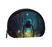 Fireflies and Lantern Coin Purse Personalized Coin Bag for Women Men Change Purse Small Wallets with Zipper Mini Shell Coin Pouch Outdoor Shopping Change Storage Bag Handbags Gifts