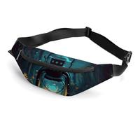 Fireflies And Lantern Fanny Packs with Zipper, Personalized Waist Bags with Multiple Pockets, Adjustable Sling Bag for Travel, Waterproof Belt Bag, Crossbody Bags for Unisex