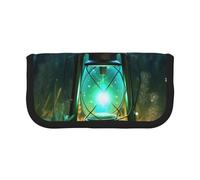 Fireflies and Lantern Large Capacity Canvas Pencil Case, Sturdy and Durable, Easy to Store in an Orderly Manner