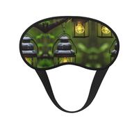 Fireflies and Lantern Print Blackout Sleep Mask - Side Sleeper Eye Cover, Soft Comfort, Perfect for Travel, Meditation