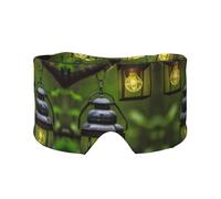 Fireflies and Lantern Print Sleep Eye and Ear Muffs Mask - Adjustable Yoga Travel Headband, Keep Warm Shading Comfortable Aid