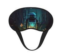 Fireflies and Lantern Sleep Mask for Side Sleeper, Blackout Eye Mask for Women Men, Zero Pressure Sleeping Masks Soft Breathable Eye Cover Comfortable Blindfold Eyeshade for Night Sleep