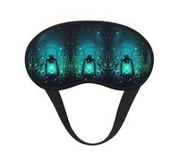 Fireflies and Lantern Sleeping Mask for Adults Blackout, Comfortable Eye Mask Blocking Light for Travel, Yoga