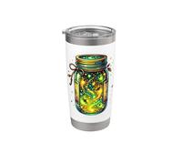 Fireflies Bugs in A Jar Glowing Night Nature Lover Soft Glow Stainless Steel Insulated Tumbler