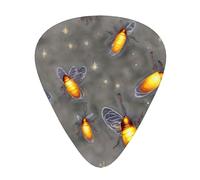 Fireflies dancing Printed pick set - 12 pieces, thin, medium and thick guitar picks, suitable for guitar, bass, electric guitar and ukulele