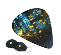 Fireflies Guitar Plectrums, 6 Guitar Plectrums, Double Sided Printing, For Acoustic Guitar, Bass, Ukulele, Electric Guitar (0.46 Mm 0.71 Mm 0.96 Mm)