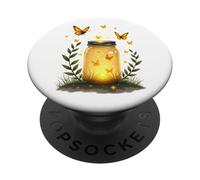 Fireflies In A Jar Nature Lover Glowing Insects Summer Night PopSockets Adhesive PopGrip