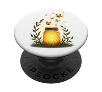 Fireflies In A Jar Nature Lover Glowing Insects Summer Night PopSockets Adhesive PopGrip