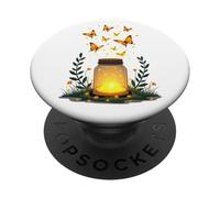Fireflies In A Jar Nature Lover Glowing Insects Summer Night PopSockets Adhesive PopGrip