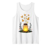 Fireflies in A Jar Nature Lover Glowing Insects Summer Night Tank Top