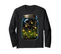Fireflies in Jar Cute Lightning Insects Night Glowing Nature Long Sleeve T-Shirt