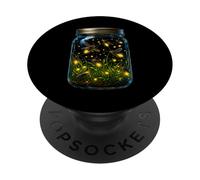 Fireflies In Jar Cute Lightning Insects Night Glowing Nature PopSockets Adhesive PopGrip