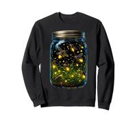 Fireflies In Jar Cute Lightning Insects Night Glowing Nature Sweatshirt