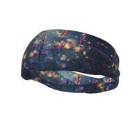 Fireflies in the Garden Under the Night Sky Sweat Band Headband for Men Women - Athletic Stretchable Breathable for Running Gym Tennis Yoga & All Sports